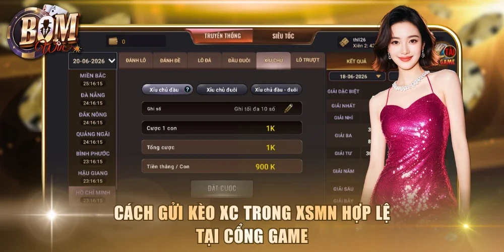 Cách gửi kèo XC trong XSMN hợp lệ tại cổng game