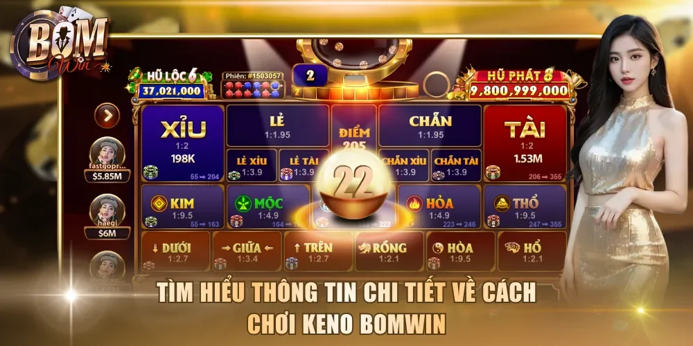 Tìm hiểu thông tin chi tiết về cách chơi Keno Bomwin